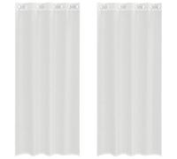 (white, 140 x 245 cm) vidaXL Voile Curtains with Grommets 2 pcs Apple Green 140x225 cm net curtain