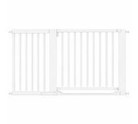 Safetots Wooden Heritage Flat Step Gate, Wood, White, 145cm - 153cm, Pressure Fit
