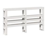 (white, 146 x 19 x 82 cm) vidaXL Headboard with Shelves Bedroom Bed Header Bed Headboard Solid Wood Pine