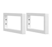 (white, 15 x 30 cm/ Rectangular) vidaXL Shelf Brackets for Washbasin Shelf Support Shelving Bracket 2 pcs Steel