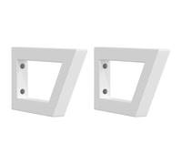 (white, 15 x 30 cm/ Trapezium) vidaXL Shelf Brackets for Washbasin Shelf Support Shelving Bracket 2 pcs Steel