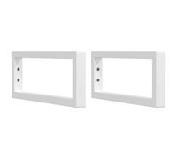 (white, 15 x 40 cm/ Rectangular) vidaXL Shelf Brackets for Washbasin Shelf Support Shelving Bracket 2 pcs Steel