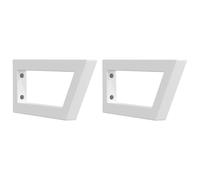 (white, 15 x 40 cm/ Trapezium) vidaXL Shelf Brackets for Washbasin Shelf Support Shelving Bracket 2 pcs Steel