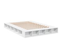 (white, 150 x 200 cm) vidaXL Bed Frame Home Bed Base Brown Oak 180x200 cm Super King Engineered Wood