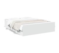 (white, 150 x 200 cm) vidaXL Bed Frame with Drawers Bed Base Sonoma Oak 120x200 cm Engineered Wood