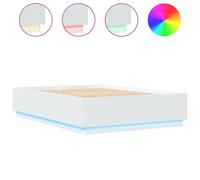 Bed Frame with LED Lights Bed Base Mattress Foundation Engineered Wood vidaXL