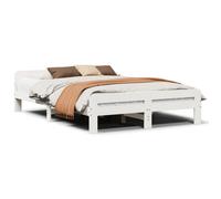 (white, 150 x 200 cm) vidaXL Bed Frame without Mattress Bed Base Solid Wood Pine