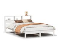 (white, 150 x 200 cm) vidaXL Bookcase Bed without Mattress Wax Solid Wood Pine