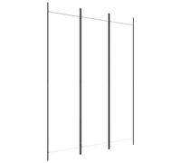 vidaXL 3-Panel Room Divider in White - Versatile Fabric Partition for Privacy and Sunlight Control - Easy-To-Store Foldable Design