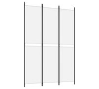 vidaXL 3-Panel Room Divider White 150x220 cm Fabric