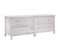 Vidaxl Garden Storage Box White 150X50X56.5 Cm Solid Wood Fir