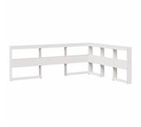 (white, 153.5 x 208.5 x 80 cm) vidaXL Bookcase Headboard Bedroom Back Headboard L-Shaped Solid Wood Pine