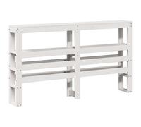 (white, 156 x 19 x 82 cm) vidaXL Headboard with Shelves Bedroom Bed Header Bed Headboard Solid Wood Pine