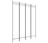 Vidaxl 4-Panel Room Divider White 160X200 Cm Fabric