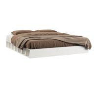 (white, 160 x 200 cm) vidaXL Bed Frame Home Wooden Bedstead Bed Base Mattress Foundation Solid Wood