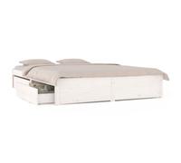 3103524 Vidaxl Bed Frame Without Mattress With Drawers White 160X200 Cm (814960+815000)