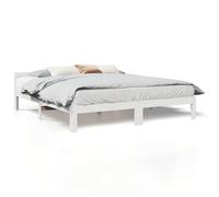 (white, 160 x 200 cm) vidaXL Family Bed Frame No Mattress White 240x200 cm Solid Wood Pine