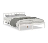 (white, 160 x 220 cm) vidaXL Bed Frame Home Bedstead Bed Base Mattress Foundation Solid Pinewood