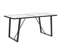 Dining Table Tempered Glass Dining Room Tables White/Black Multi Sizes vidaXL