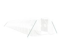 (white, 18 x 3 x 2 m) vidaXL Greenhouse Plant House with Steel Frame Polytunnel Greenhouse White