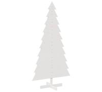 vidaXL Wooden Christmas Tree for Decoration White 180 cm Solid Wood Pine, White
