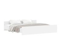 vidaXL Bed Frame without Mattress White 180x200 cm Super King, White