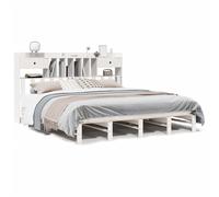 (white, 180 x 200 cm) vidaXL Bookcase Bed without Mattress Bed Solid Wood Pine