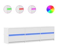 (white, 180 x 34 x 50 cm) vidaXL TV Cabinet with LED TV Stand TV Unit Media Unit Engineered Wood