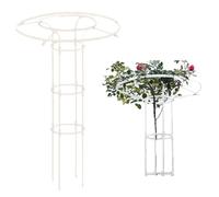 White 180cm Plant TrellisTower Obelisk for Climbing Plants Sweet Pea & Rose Support Garden Flower Stand Vetable Climbing e