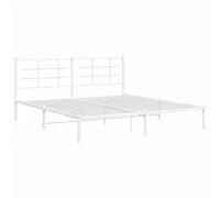 (white, 183 x 213 cm/with headboard) vidaXL Metal Bed Frame with Headboard Home Bed Base Bedstead Black 90x200 cm