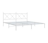 (white, 183x213 cm/with headboard) vidaXL Metal Bed Frame with Headboard and Footboard Bed Base Black 80x200 cm