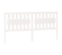 vidaXL Bed Headboard White 185.5x4x100 cm Solid Wood Pine 02 UK HOT