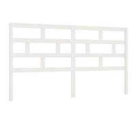 vidaXL Bed Headboard White 186X4X100 Cm Solid Wood Pine, White