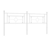 (white, 193 cm) vidaXL Metal Headboard Bedroom Home Decorative Bed Header Metal Bed Headboard