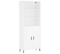 (white, 2 doors) vidaXL Highboard Sideboard Storage Cabinet High Gloss White Engineered Wood