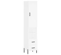 (white, 2 drawers 2 shelves) vidaXL Highboard Sideboard Tall Storage Cabinet Side Cabinet Engineered Wood