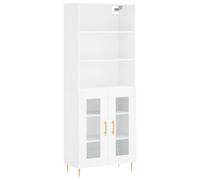 (white, 2 glass doors) vidaXL Highboard Sideboard Cupboard Side Cabinet Grey Sonoma Engineered Wood