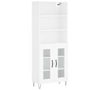 (white, 2 glass doors) vidaXL Highboard Sideboard Cupboard Side Cabinet Grey Sonoma Engineered Wood