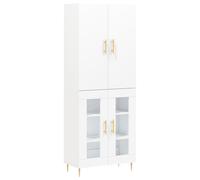 (white, 2 glass doors) vidaXL Highboard Sideboard Storage Cabinet Side Cabinet White Engineered Wood