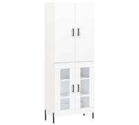 (white, 2 glass doors) vidaXL Highboard Sideboard Storage Cabinet Side Cabinet White Engineered Wood