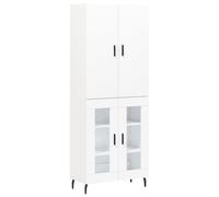 (white, 2 glass doors) vidaXL Highboard Sideboard Storage Cabinet Side Cabinet White Engineered Wood