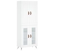 (white, 2 glass doors) vidaXL Highboard Sideboard Tall Storage Cabinet Side Cabinet Engineered Wood