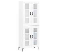(white, 2 glass doors) vidaXL Highboard Sideboard Tall Storage Cabinet Side Cabinet Engineered Wood