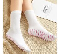 (white, 2 pairs) Self-Heating Tourmaline Socks - Unisex Warm, Washable Cotton Massage Socks for Cold Protection