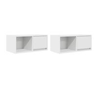 (white, 2 pcs/ 60 cm) vidaXL TV Cabinet Sonoma Oak 80x31x25.5 cm Engineered Wood TV bench