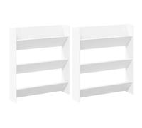 (white, 2 pcs/ 90 cm/ 80 cm) vidaXL Wall Shoe Cabinet Shoe Rack Hall Shoe Storage Cupboard Engineered Wood
