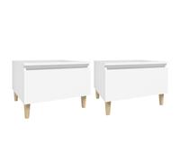 vidaXL Side Tables 2 pcs White 50x46x35 cm Engineered Wood
