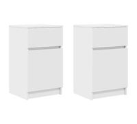 (white, 2 pcs) vidaXL Bedside Cabinet Grey Sonoma 39x35x65 cm Engineered Wood bedside table