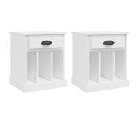 (white, 2 pcs) vidaXL Bedside Cabinets Bedside Table Nightstand Telephone Stand Table Bedroom