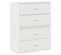 vidaXL Cabinets with 2 Drawers 2 pcs White 60x31x40 cm Engineered Wood